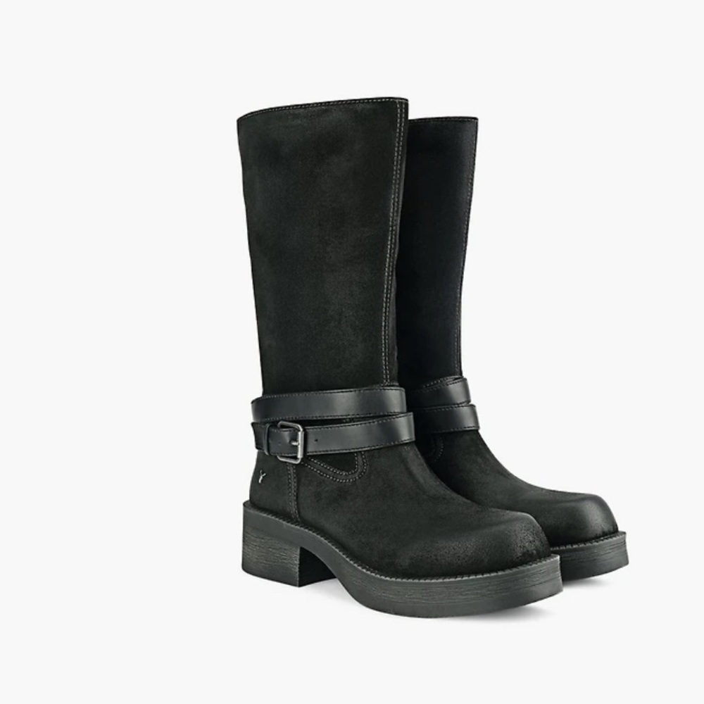 WINDSOR SMITH 
GOTCHA Black Leather Women's Boots